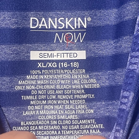 Danskin Now Workout Dri-More Racerback Tee Sz XL - Picture 6 of 6